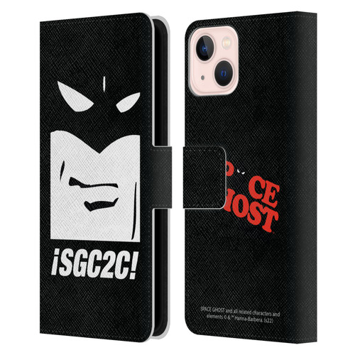 Space Ghost Coast to Coast Graphics Space Ghost Leather Book Wallet Case Cover For Apple iPhone 13