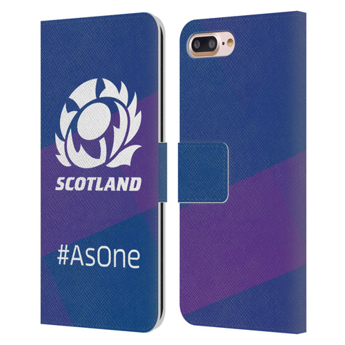 Scotland Rugby Logo 2 As One Leather Book Wallet Case Cover For Apple iPhone 7 Plus / iPhone 8 Plus
