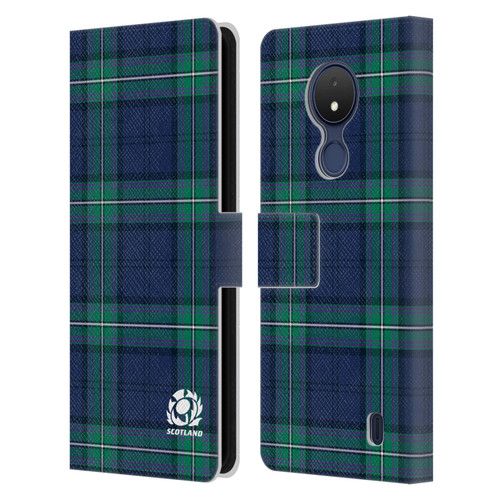 Scotland Rugby Logo 2 Tartans Leather Book Wallet Case Cover For Nokia C21