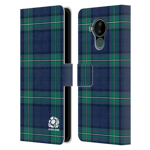 Scotland Rugby Logo 2 Tartans Leather Book Wallet Case Cover For Nokia C30