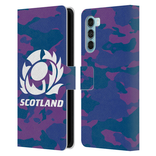Scotland Rugby Logo 2 Camouflage Leather Book Wallet Case Cover For Motorola Edge S30 / Moto G200 5G