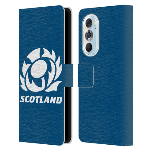 Scotland Rugby Logo 2 Plain Leather Book Wallet Case Cover For Motorola Edge X30