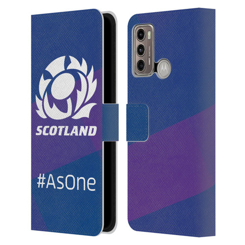 Scotland Rugby Logo 2 As One Leather Book Wallet Case Cover For Motorola Moto G60 / Moto G40 Fusion