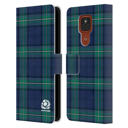 Scotland Rugby Logo 2 Tartans Leather Book Wallet Case Cover For Motorola Moto E7 Plus