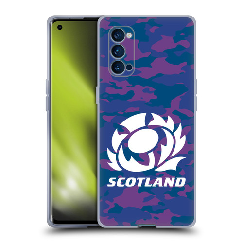 Scotland Rugby Logo 2 Camouflage Soft Gel Case for OPPO Reno 4 Pro 5G