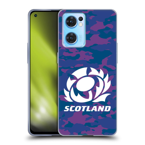 Scotland Rugby Logo 2 Camouflage Soft Gel Case for OPPO Reno7 5G / Find X5 Lite
