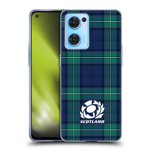Scotland Rugby Logo 2 Tartans Soft Gel Case for OPPO Reno7 5G / Find X5 Lite
