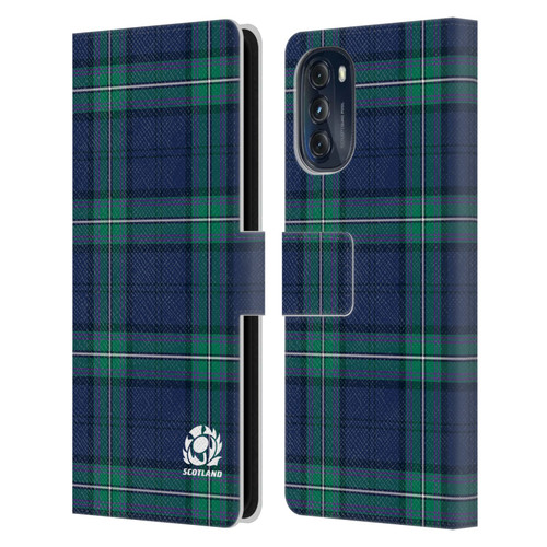 Scotland Rugby Logo 2 Tartans Leather Book Wallet Case Cover For Motorola Moto G (2022)
