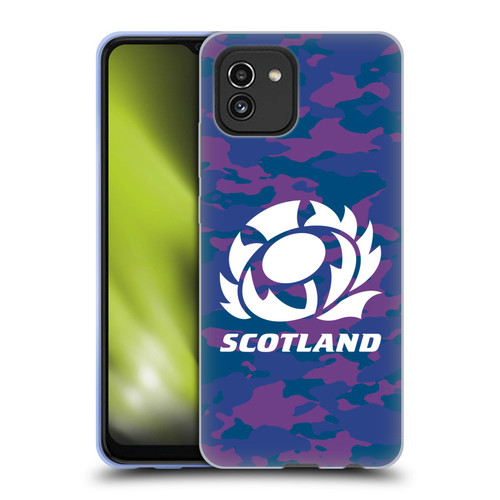 Scotland Rugby Logo 2 Camouflage Soft Gel Case for Samsung Galaxy A03 (2021)