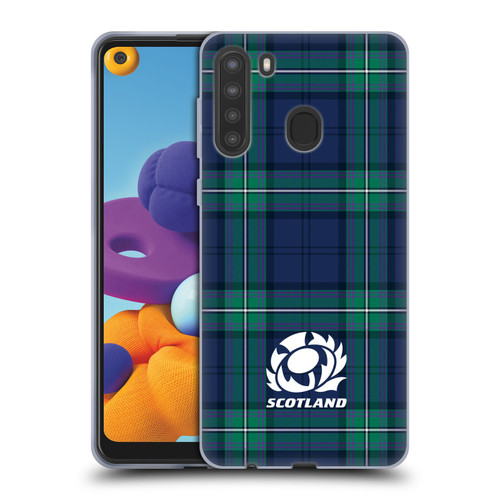 Scotland Rugby Logo 2 Tartans Soft Gel Case for Samsung Galaxy A21 (2020)