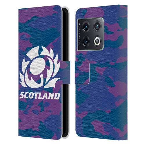 Scotland Rugby Logo 2 Camouflage Leather Book Wallet Case Cover For OnePlus 10 Pro