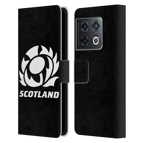 Scotland Rugby Logo 2 Plain Leather Book Wallet Case Cover For OnePlus 10 Pro