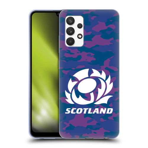 Scotland Rugby Logo 2 Camouflage Soft Gel Case for Samsung Galaxy A32 (2021)