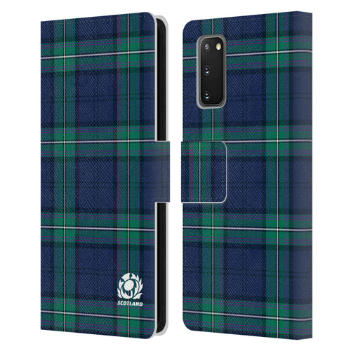 Scotland Rugby Logo 2 Tartans Leather Book Wallet Case Cover For Samsung Galaxy S20 / S20 5G