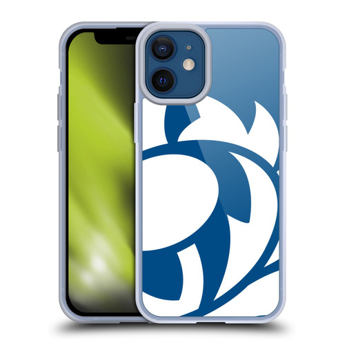Scotland Rugby Oversized Thistle Saltire Blue Soft Gel Case for Apple iPhone 12 Mini