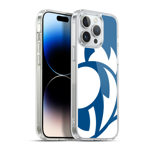 Scotland Rugby Oversized Thistle Saltire Blue Soft Gel Case for Apple iPhone 13 Pro Max & MagSafe