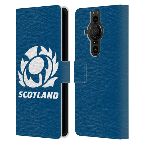 Scotland Rugby Logo 2 Plain Leather Book Wallet Case Cover For Sony Xperia Pro-I
