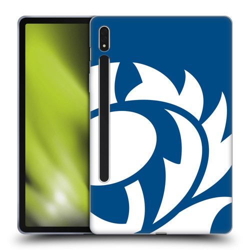 Scotland Rugby Oversized Thistle Saltire Blue Soft Gel Case for Samsung Galaxy Tab S8