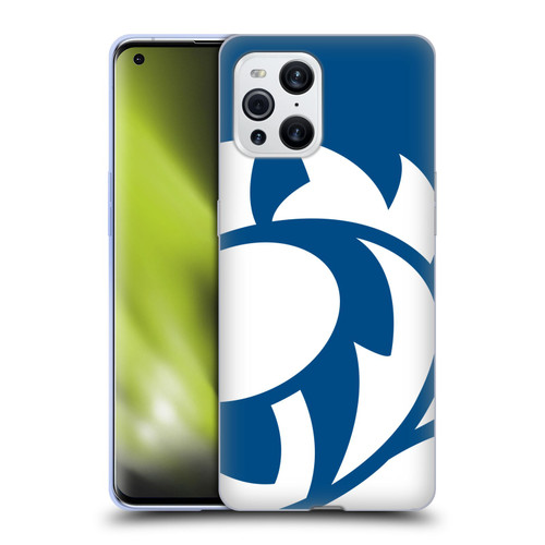 Scotland Rugby Oversized Thistle Saltire Blue Soft Gel Case for OPPO Find X3 / Pro