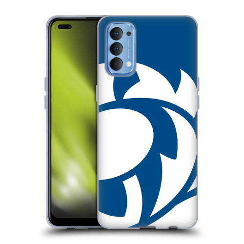 Scotland Rugby Oversized Thistle Saltire Blue Soft Gel Case for OPPO Reno 4 5G
