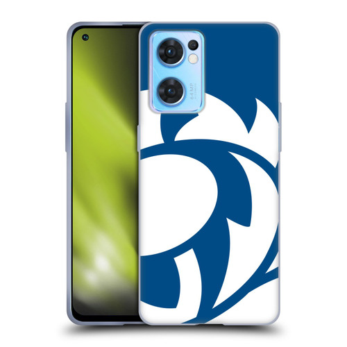 Scotland Rugby Oversized Thistle Saltire Blue Soft Gel Case for OPPO Reno7 5G / Find X5 Lite