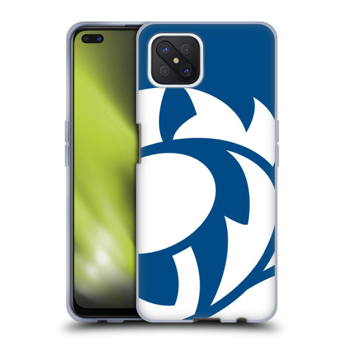 Scotland Rugby Oversized Thistle Saltire Blue Soft Gel Case for OPPO Reno4 Z 5G