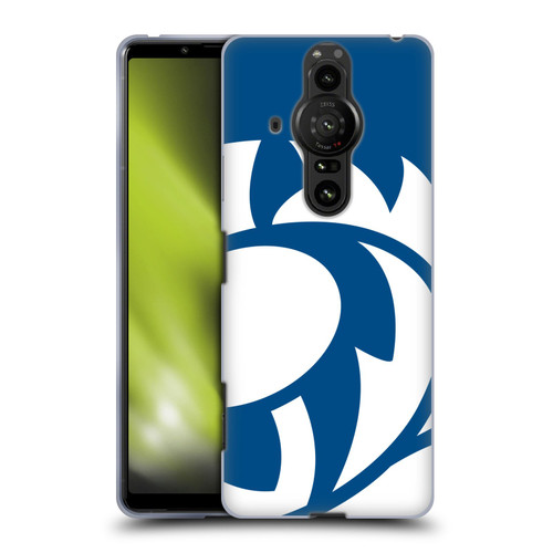 Scotland Rugby Oversized Thistle Saltire Blue Soft Gel Case for Sony Xperia Pro-I