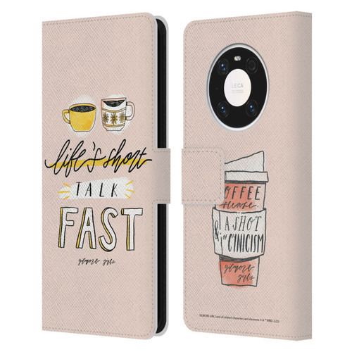 Gilmore Girls Graphics Life's Short Talk Fast Leather Book Wallet Case Cover For Huawei Mate 40 Pro 5G