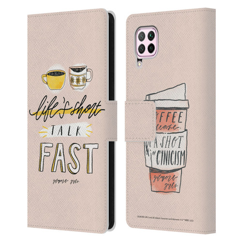 Gilmore Girls Graphics Life's Short Talk Fast Leather Book Wallet Case Cover For Huawei Nova 6 SE / P40 Lite