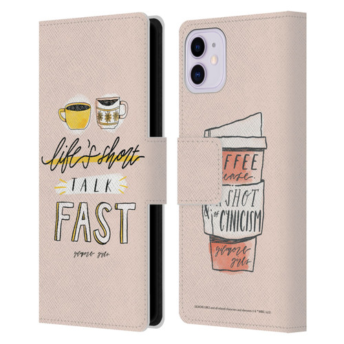 Gilmore Girls Graphics Life's Short Talk Fast Leather Book Wallet Case Cover For Apple iPhone 11