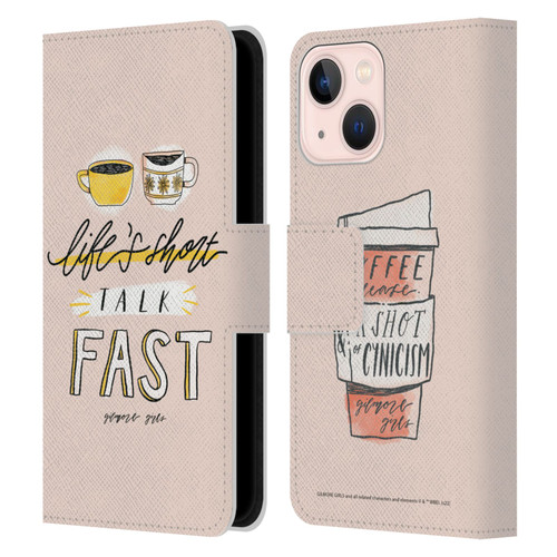 Gilmore Girls Graphics Life's Short Talk Fast Leather Book Wallet Case Cover For Apple iPhone 13 Mini