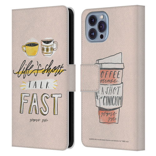 Gilmore Girls Graphics Life's Short Talk Fast Leather Book Wallet Case Cover For Apple iPhone 14