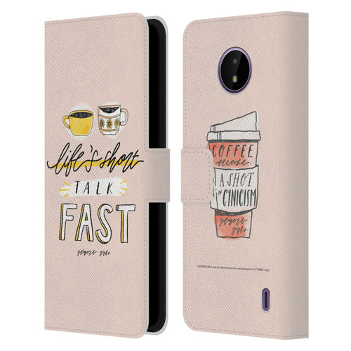 Gilmore Girls Graphics Life's Short Talk Fast Leather Book Wallet Case Cover For Nokia C10 / C20