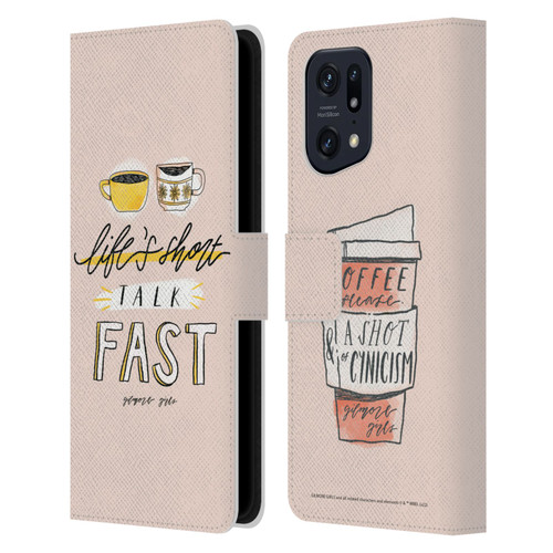 Gilmore Girls Graphics Life's Short Talk Fast Leather Book Wallet Case Cover For OPPO Find X5