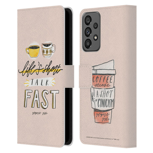 Gilmore Girls Graphics Life's Short Talk Fast Leather Book Wallet Case Cover For Samsung Galaxy A73 5G (2022)