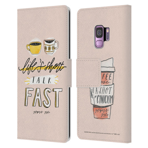 Gilmore Girls Graphics Life's Short Talk Fast Leather Book Wallet Case Cover For Samsung Galaxy S9