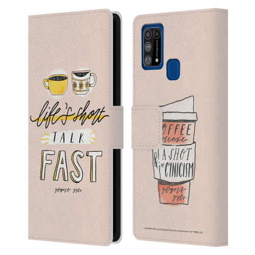 Gilmore Girls Graphics Life's Short Talk Fast Leather Book Wallet Case Cover For Samsung Galaxy M31 (2020)