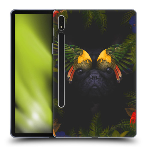 Klaudia Senator French Bulldog 2 Bird Feathers Soft Gel Case for Samsung Galaxy Tab S8