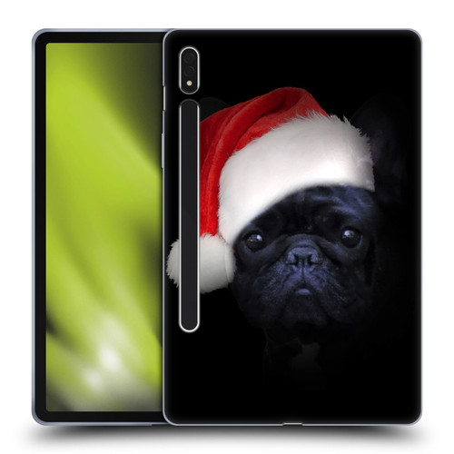 Klaudia Senator French Bulldog 2 Christmas Hat Soft Gel Case for Samsung Galaxy Tab S8