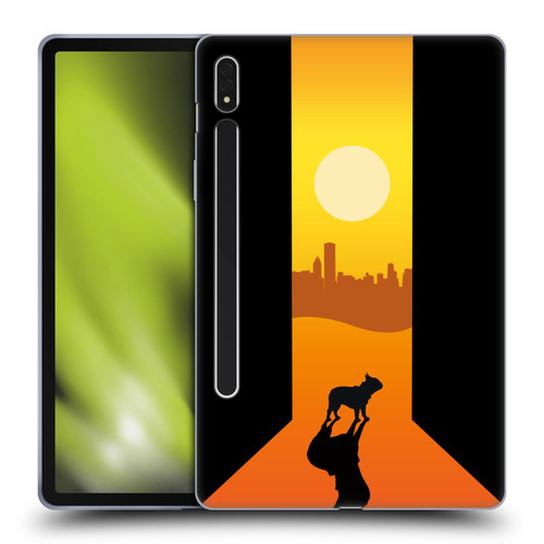 Klaudia Senator French Bulldog 2 Shadow At Sunset Soft Gel Case for Samsung Galaxy Tab S8