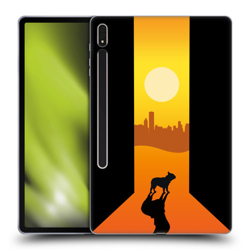 Klaudia Senator French Bulldog 2 Shadow At Sunset Soft Gel Case for Samsung Galaxy Tab S8 Plus