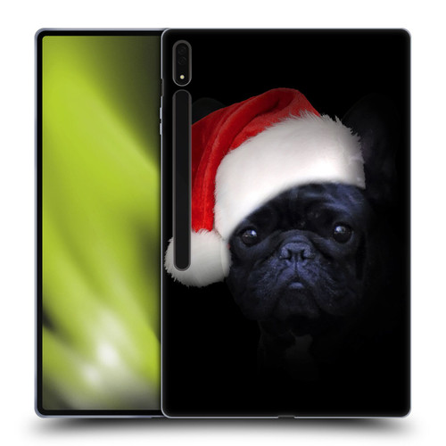 Klaudia Senator French Bulldog 2 Christmas Hat Soft Gel Case for Samsung Galaxy Tab S8 Ultra