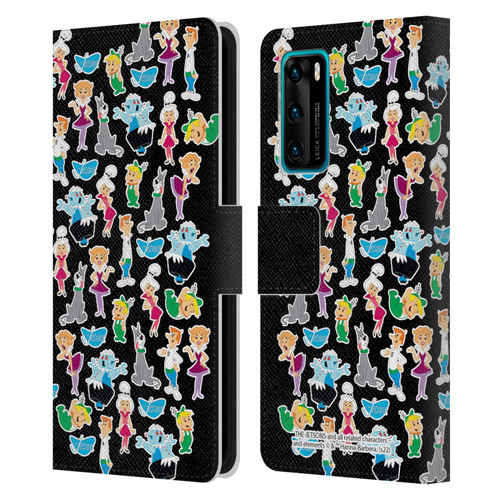 The Jetsons Graphics Pattern Leather Book Wallet Case Cover For Huawei P40 5G
