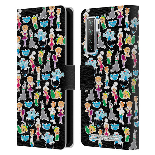 The Jetsons Graphics Pattern Leather Book Wallet Case Cover For Huawei Nova 7 SE/P40 Lite 5G