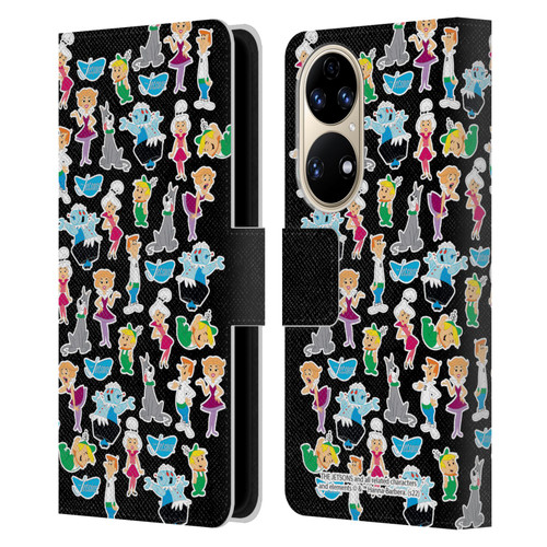 The Jetsons Graphics Pattern Leather Book Wallet Case Cover For Huawei P50