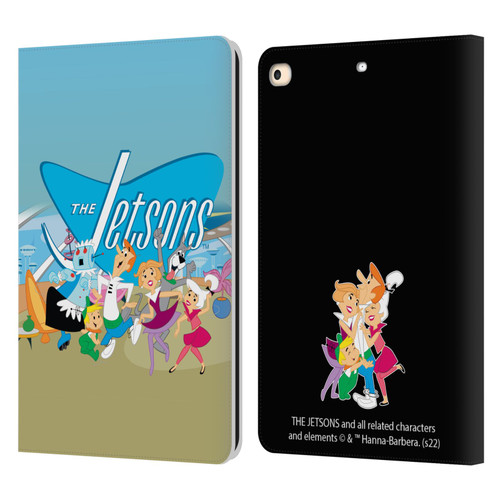 The Jetsons Graphics Group Leather Book Wallet Case Cover For Apple iPad 9.7 2017 / iPad 9.7 2018