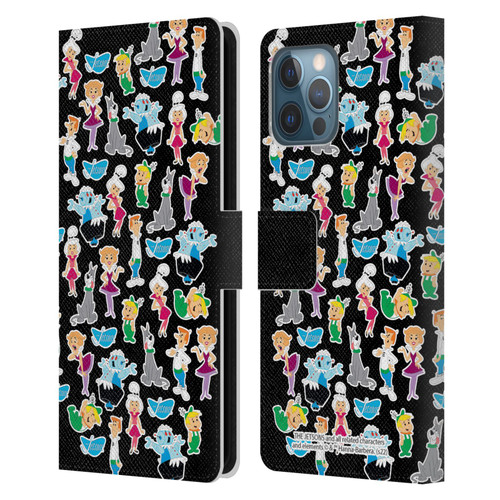 The Jetsons Graphics Pattern Leather Book Wallet Case Cover For Apple iPhone 12 Pro Max