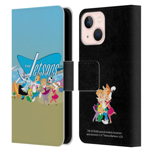 The Jetsons Graphics Group Leather Book Wallet Case Cover For Apple iPhone 13 Mini