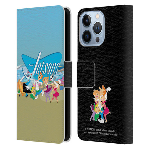 The Jetsons Graphics Group Leather Book Wallet Case Cover For Apple iPhone 13 Pro
