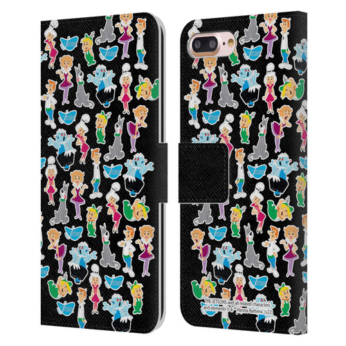 The Jetsons Graphics Pattern Leather Book Wallet Case Cover For Apple iPhone 7 Plus / iPhone 8 Plus